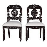 CARVED OCCASIONAL CHAIRS <br> Gujarat -    - An Aesthete's Vision