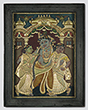KRISHNA WITH RUKMINI AND SATYABHAMA - Tanjore Paintings