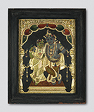 KRISHNA WITH SATYABHAMA - II -    - Tanjore Paintings