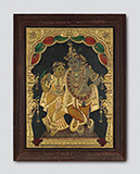 KRISHNA WITH SATYABHAMA - III -    - Tanjore Paintings