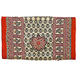 KNITTED BOLSTER COVER WITH MUGHAL MOTIFS -    - Woven Treasures: Textiles from the Jasleen Dhamija Collection