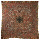 SQUARE SHAWL WITH SUNBURST CENTRE -    - Woven Treasures: Textiles from the Jasleen Dhamija Collection