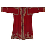 RED CHOGA MAN'S ROBE -    - Woven Treasures: Textiles from the Jasleen Dhamija Collection