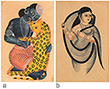 PAIR OF KALIGHAT PATS - Living Traditions: Folk and Tribal Art