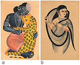 PAIR OF KALIGHAT PATS -    - Living Traditions: Folk and Tribal Art