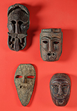 SET OF FOUR MASKS -    - Living Traditions: Folk and Tribal Art