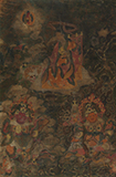 THANGKA WITH ARHAT AND GUARDIAN KINGS -    - Asian Art