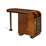 ART DECO WRITING TABLE WITH SIDE STORAGE -    - The Design Sale
