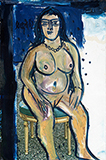Untitled (Seated Nude) - F N Souza - Summer Online Auction
