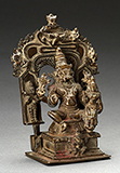 NARASIMHA WITH CONSORT -    - Classical Indian Art