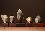 SET OF FIVE HEADS -    - Classical Indian Art