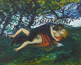 Lovers in the Park - F N Souza - Modern Indian Art