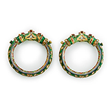 PAIR OF ENAMELLED `MAKARA KADAS` OR BANGLES -    - Fine Jewels: From Tradition to Innovation