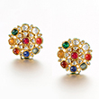 PAIR OF `NAVRATNA` EARRINGS - Fine Jewels: From Tradition to Innovation