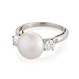 PEARL AND DIAMOND RING -    - Fine Jewels: From Tradition to Innovation