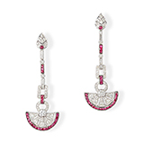 PAIR OF ART DECO STYLE RUBY AND DIAMOND EARRINGS -    - Fine Jewels: From Tradition to Innovation