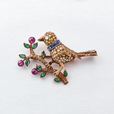GEMSET BIRD BROOCH -    - Fine Jewels: From Tradition to Innovation