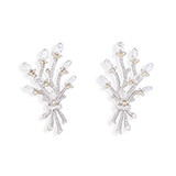 PAIR OF DIAMOND AND PEARL EARRINGS -    - Fine Jewels: From Tradition to Innovation