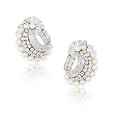 DIAMOND AND PEARL EARRINGS -    - Fine Jewels: From Tradition to Innovation