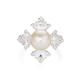 NATURAL PEARL AND DIAMOND RING -    - Fine Jewels: From Tradition to Innovation