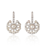 NATURAL PEARL AND DIAMOND EARRINGS -    - Fine Jewels: From Tradition to Innovation