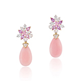 PINK SAPPHIRE AND PINK OPAL EARRINGS -    - Fine Jewels: From Tradition to Innovation