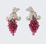 PAIR OF RUBY AND DIAMOND EARRINGS -    - Fine Jewels: From Tradition to Innovation