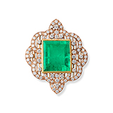 EMERALD AND DIAMOND PENDANT -    - Fine Jewels: From Tradition to Innovation