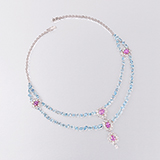 AQUAMARINE, PINK SAPPHIRE AND DIAMOND NECKLACE -    - Fine Jewels: From Tradition to Innovation