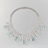 AQUAMARINE AND DIAMOND NECKLACE -    - Fine Jewels: From Tradition to Innovation