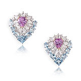 PAIR OF AQUAMARINE, PINK SAPPHIRE AND DIAMOND EARRINGS -    - Fine Jewels: From Tradition to Innovation