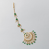 KESHI PEARL, EMERALD AND DIAMOND `MAANG TIKA` OR FOREHEAD ORNAMENT -    - Fine Jewels: From Tradition to Innovation