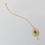 EMERALD AND DIAMOND `MAANG TIKA` OR FOREHEAD ORNAMENT -    - Fine Jewels: From Tradition to Innovation