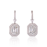 PAIR OF DIAMOND EARRINGS -    - Fine Jewels: From Tradition to Innovation