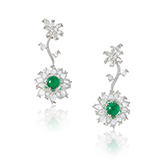 EMERALD AND DIAMOND EARRINGS -    - Fine Jewels: From Tradition to Innovation