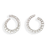 PAIR OF DIAMOND HOOP EARRINGS -    - Fine Jewels: From Tradition to Innovation