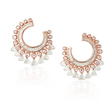 PAIR OF DIAMOND `TAAVIZ` HOOP EARRINGS -    - Fine Jewels: From Tradition to Innovation