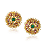 PAIR OF GEMSET `KARNPHOOL` EARRINGS -    - Fine Jewels: From Tradition to Innovation