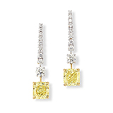 PAIR OF YELLOW DIAMOND EARRINGS -    - Fine Jewels: From Tradition to Innovation