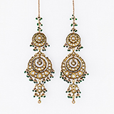 PAIR OF DIAMOND, PEARL AND EMERALD `CHANDBALI` EARRINGS -    - Fine Jewels: From Tradition to Innovation