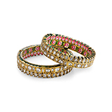 PAIR OF ENAMELLED DIAMOND BANGLES -    - Fine Jewels: Ode to Nature