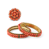 SET OF CORAL RING AND BANGLES -    - Fine Jewels: Ode to Nature