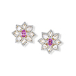 PAIR OF DIAMOND AND PINK SAPPHIRE EARRINGS - Fine Jewels: Ode to Nature