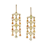 PAIR OF COLOURED DIAMOND EARRINGS -    - Fine Jewels: Ode to Nature
