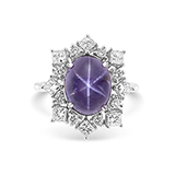 STAR PURPLE SAPPHIRE AND DIAMOND RING -    - Fine Jewels: Ode to Nature