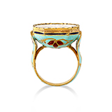 DIAMOND AND ENAMEL RING -    - Fine Jewels: Ode to Nature