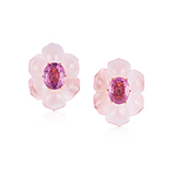 PAIR OF ROSE QUARTZ AND SPINEL EARRINGS -    - Fine Jewels: Ode to Nature
