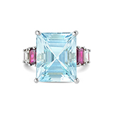 AQUAMARINE AND RUBY RING -    - Fine Jewels: Ode to Nature