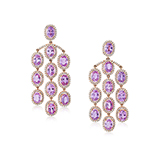 PAIR OF PINK SAPPHIRE AND DIAMOND EARRINGS -    - Fine Jewels: Ode to Nature