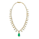 PEARL AND EMERALD NECKLACE -    - Fine Jewels: Ode to Nature